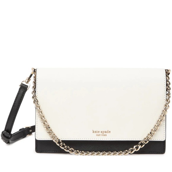 kate spade Handbags - Kate Spade Cameron Convertible Crossbody Bag Purse White Black